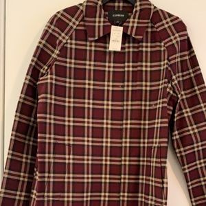 Plaid Express jacket below the knee